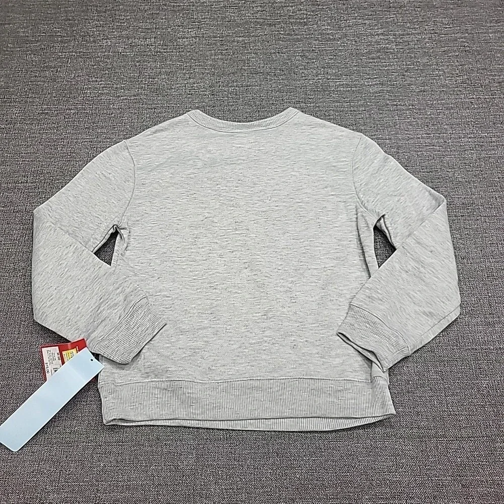 Kids Boys Grils Family Pajama Sweatshirt Medium SIze 8 Gray Holiday Pullover Top